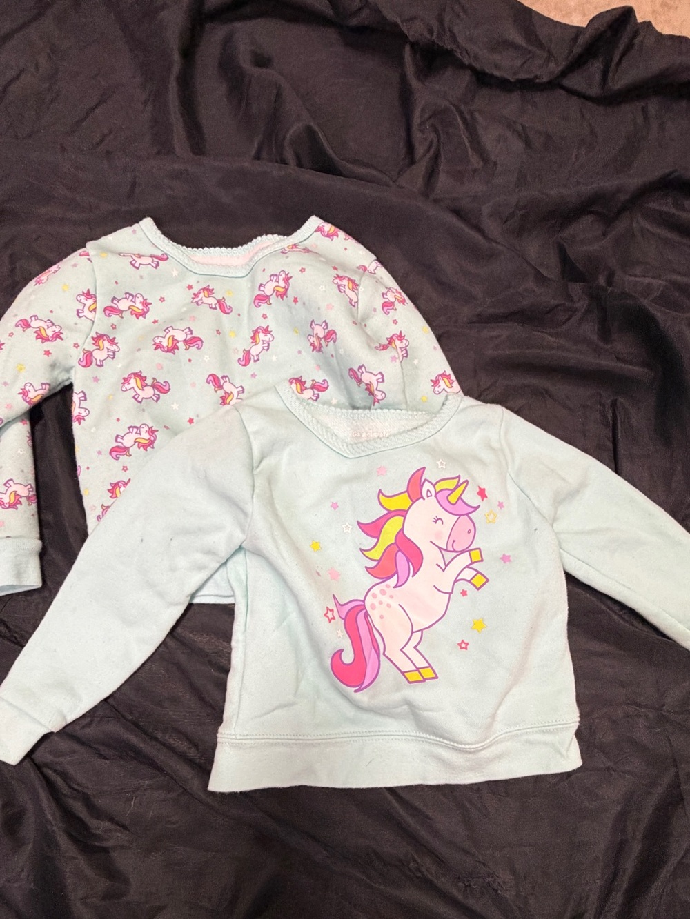 Garanimals Light Mint Unicorn Pullover Sweatshirt with Pink Accent